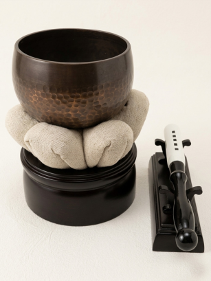 Set Gong laiton anodisé  N°5 Complet coussin beige -  15.5 cm