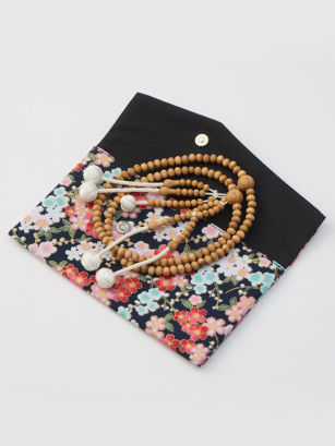 Pochette noire & fleurs de couleurs