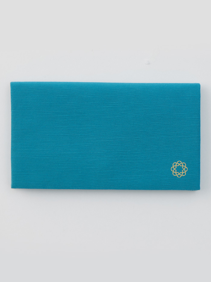 Pochette bleue paon - logo SGI  