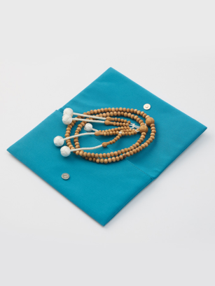 Pochette bleue paon - logo SGI  