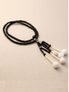 Chapelet Plastique Noir et Sakura - Moyen