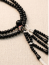 Chapelet Plastique Noir et Sakura - Moyen