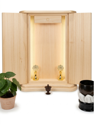 Autel Emeraude Bois Naturel Clair