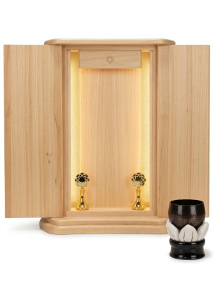 Autel Emeraude Bois Naturel Clair