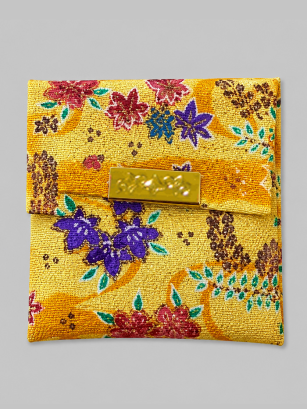 Etui Chirimen pour Gohonzon portatif - Jaune