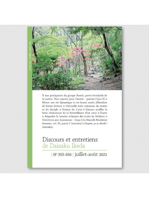 Discours de Daisaku Ikeda - Juillet/Août 2021 - N° 355/356