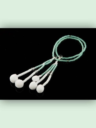 Chapelet Plastique - Bleu vert - Très petit