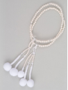 Chapelet Plastique - Perle blanc - Moyen