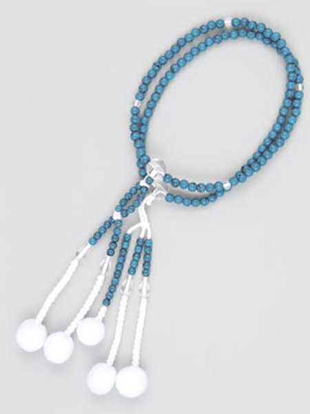 Chapelet Plastique - Bleu turquoise - Grand