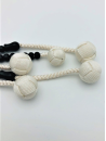 Chapelet Bois d'ébène pompons tréssés - Très Grand A