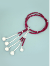 Chapelet Plastique Odamaki - Rouge (Pompons tressés)